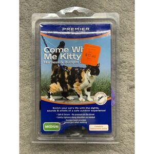 Premier Come With Me Kitty Harness & Bungee Leash Purple Medium Cat Walking Set